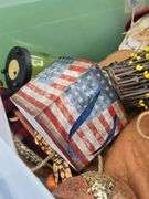 120 Qt. Storage Tote with Lid Full of Various Holiday Decorations. 11B