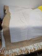 Curtains, throw, shawls, and tote. 8a