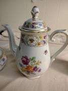 Schumann Germany Empress teapot, creamer and sugar