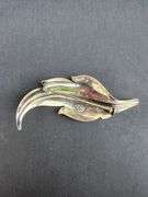 Vintage Danecraft sterling silver leaf brooch