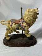 Vintage Colorful Carousel Lion