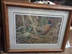 Pheasant print signed and numbered 34"×27"