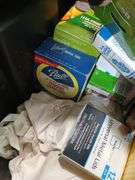 Tote of canning supplies. 9a