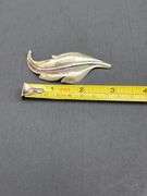 Vintage Danecraft sterling silver leaf brooch