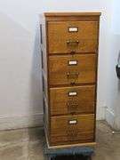 Oak Filing Cabinet by The Wabash Cabinet Co.