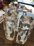 Laser Cut Etched Crystal Blocks(6) & more