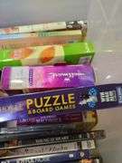 Books, DVD, tote with lid. 8e