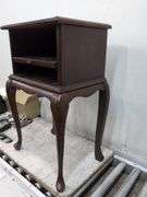 Queen Anne style side table with pull out table top 17" x 12" x 25.5" tall