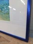 Original framed art beach scene 20.5" x 16.5". AC