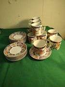 Oriental set of dishes 12 cups 12 saucers