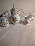 Schumann Germany Empress teapot, creamer and sugar