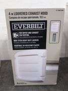 4" louvered exhaust hold for dryer and exhaust fan venting. 1c