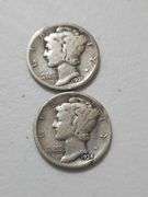 1934 1935 Silver Mercury Dimes