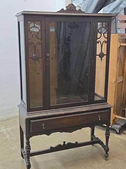 Antique Glass Door China Cabinet