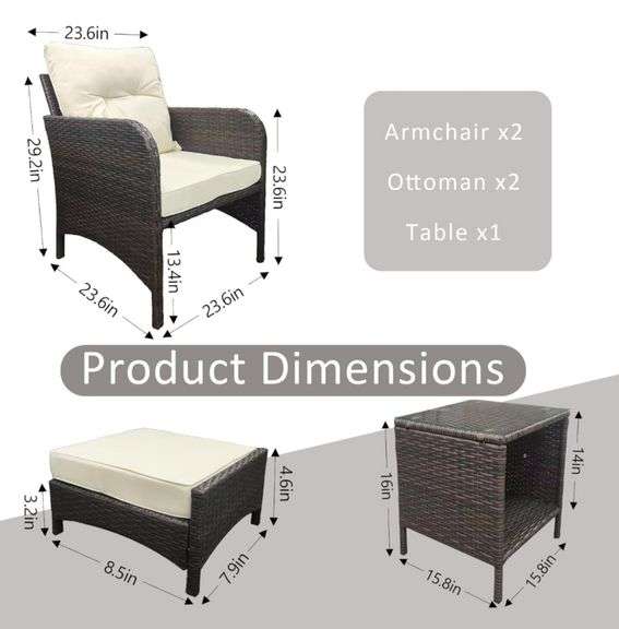 5 pc. Outdoor Patio Furniture Set NIB