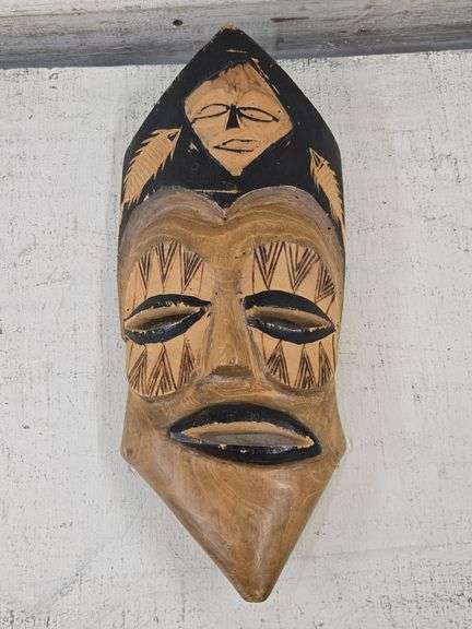 Vintage African Totem? Mask (BIN $200).  FR