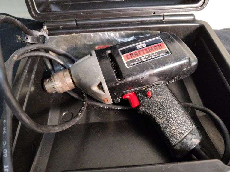 Craftsman tool case and Craftsman 3/8 in drill