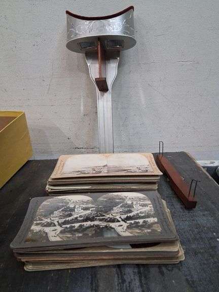 Perfecscope viewer and multiple antique view cards. 2b