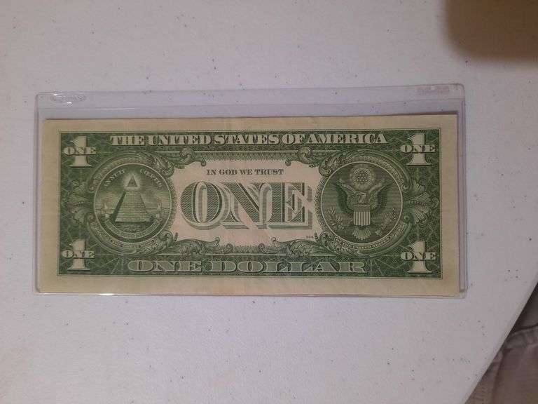 Star Note 1957 $1 Silver certificate in plastic holder
