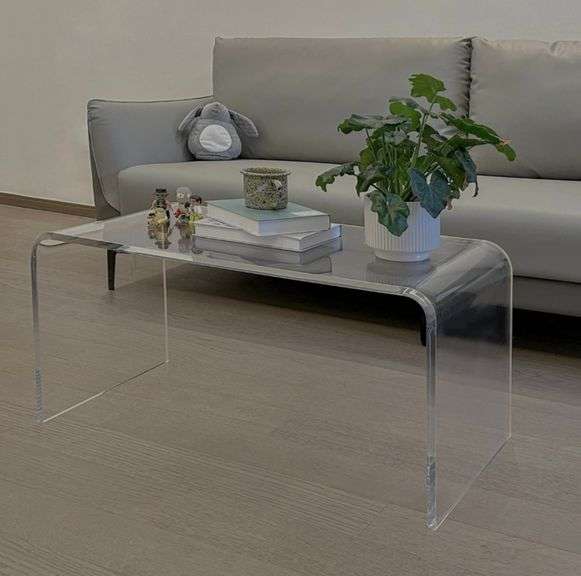 Rectangle Acrylic Coffee Table w/ Rounded Edges NIB