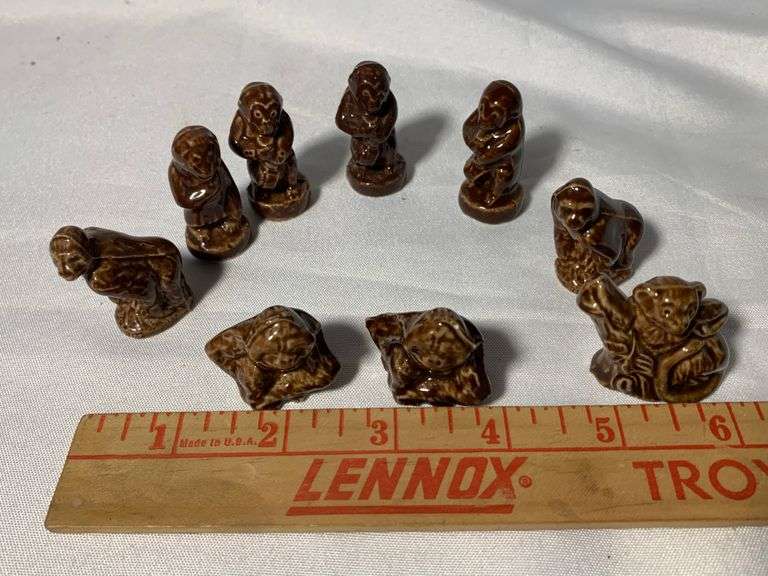 Rose Tea Figurines Ceramic Animals
