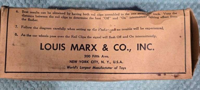 Vintage Marx #423 Twin Light Crossing Flasher