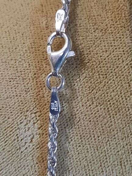 24" Sterling Silver Rope Necklace