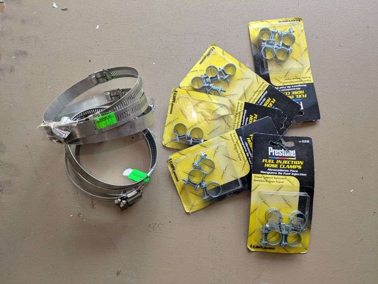 New Hose Clamps Small Fuel Lines Large New