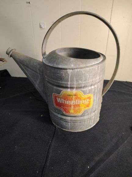 Vintage Wheeling galvanized watering can
