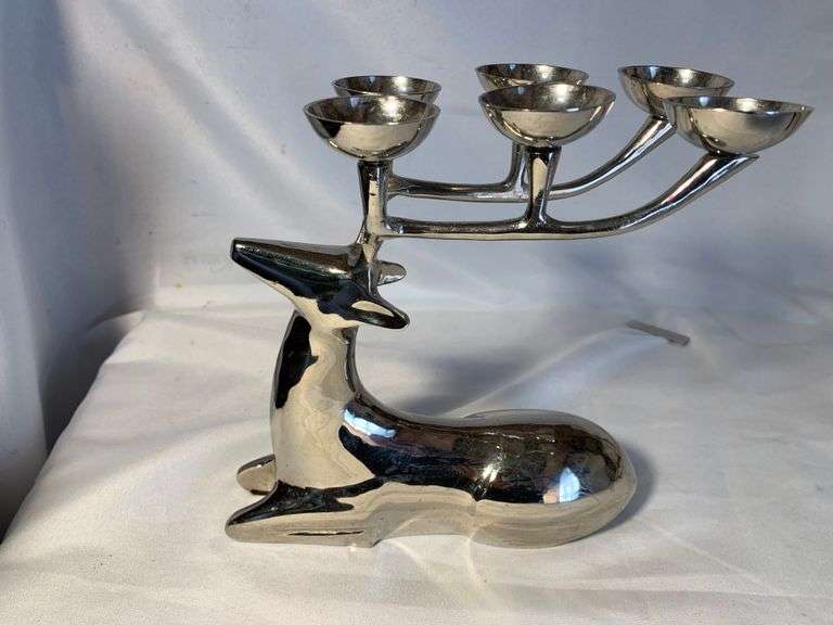 Vintage Reindeer Antler Candle Holder