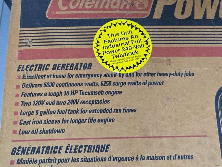 Coleman Powermate Electric Generator