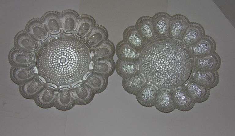 2 Lovely Egg Plates