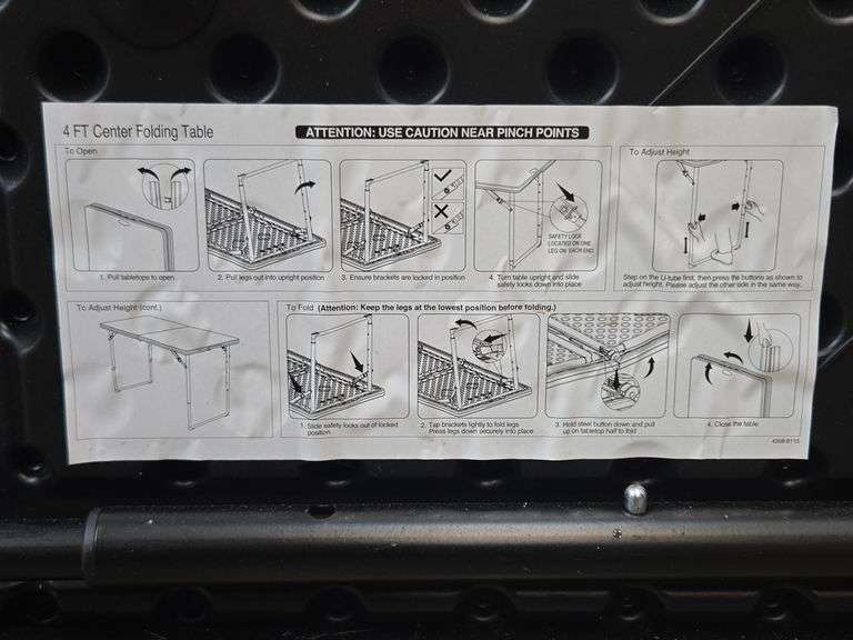 Cosco Adjustable Height Folding Table