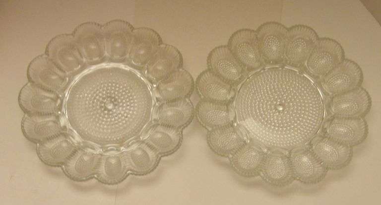 2 Lovely Egg Plates