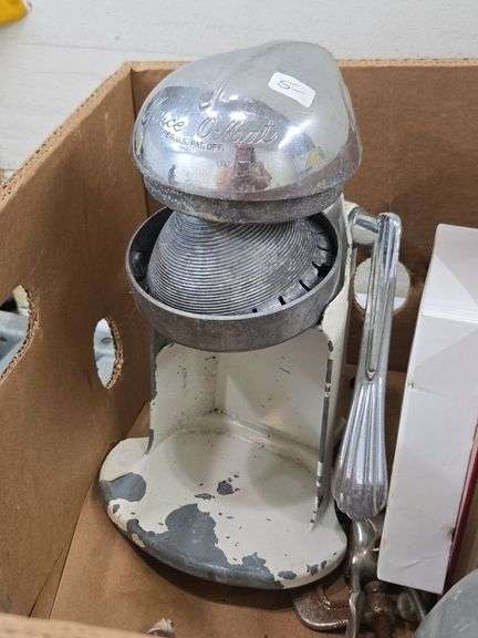 (Box Full of) Misc. Vintage Kitchen Collectibles, Hinges & more. 11B