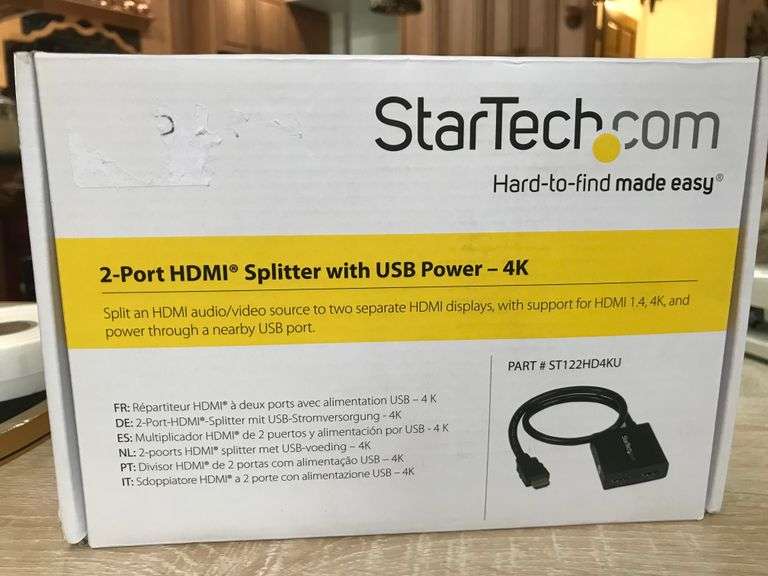 2-Port HDMI Splitter w/ USB Power 4K (NIB)
