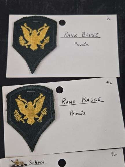 Dog Tags, Emblems, Rank Badges & more. 6B