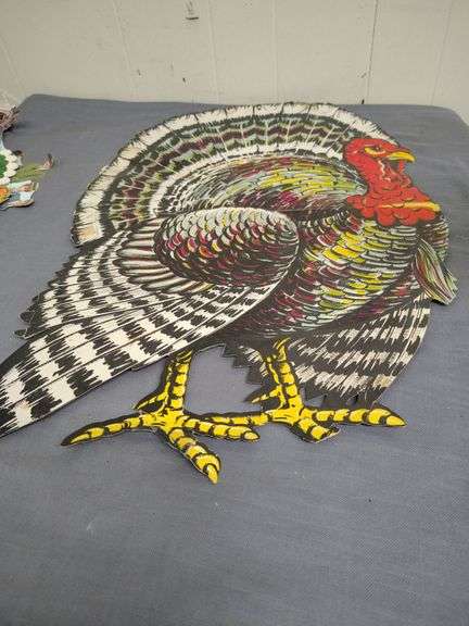 Vintage Halloween & Thanksgiving cardboard decorations