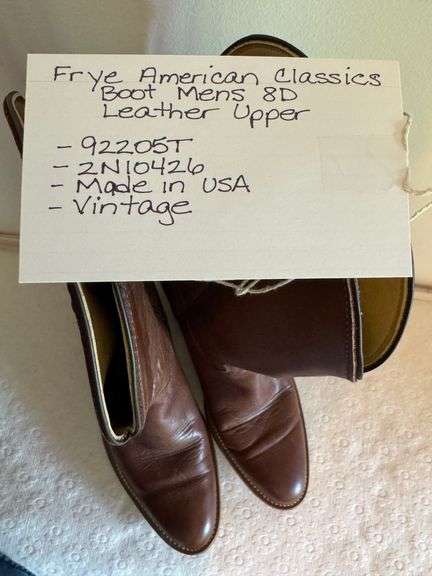 VTG Frye American Classics Boot Men’s 8D, Leather Upper, 92205T, 2N10426