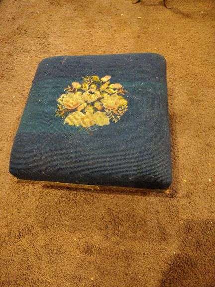 Antique Needle point foot stool