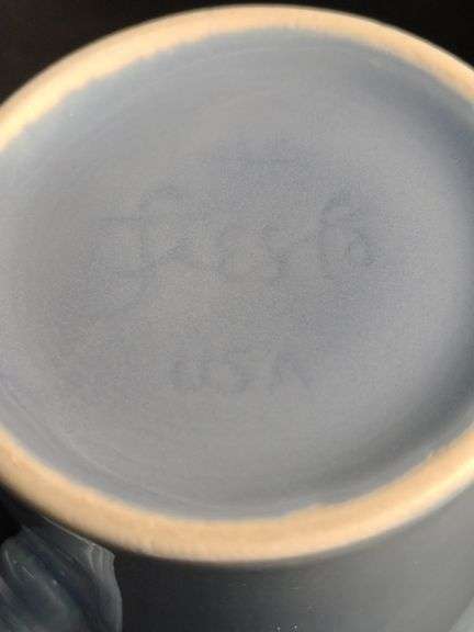 Blue Fiesta 8 cups and 3 serving bowls