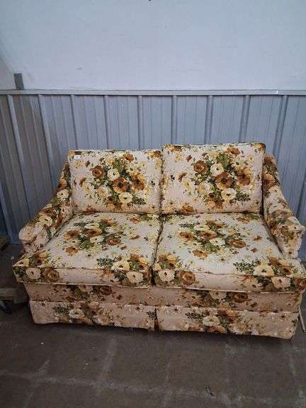 Floral loveseat