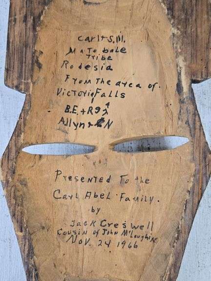 Vintage African Totem? Mask (BIN $200). FR