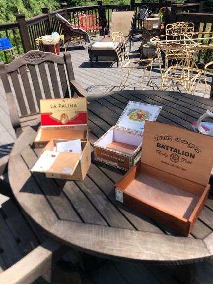 4 cigar boxes