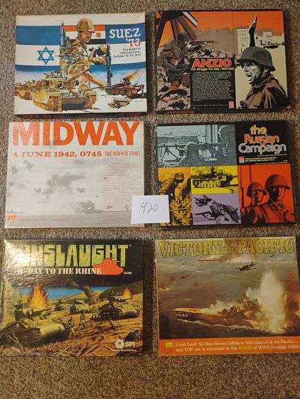 6 vintage military board games