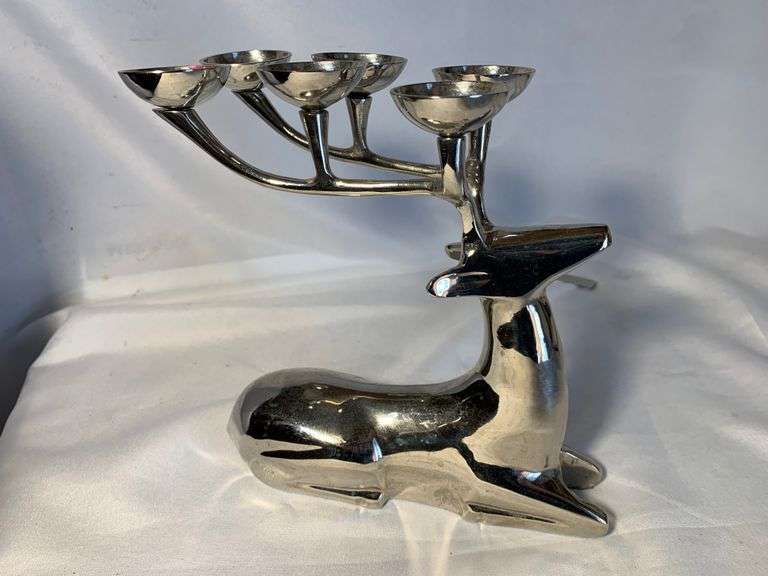 Vintage Reindeer Antler Candle Holder