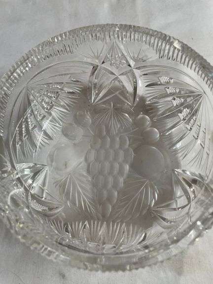 Vintage Crystal Bowl - Fruit theme