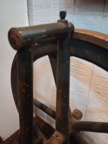 Antique Cast Iron foot powered treadle wheel