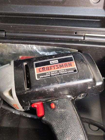 Craftsman tool case and Craftsman 3/8 in drill