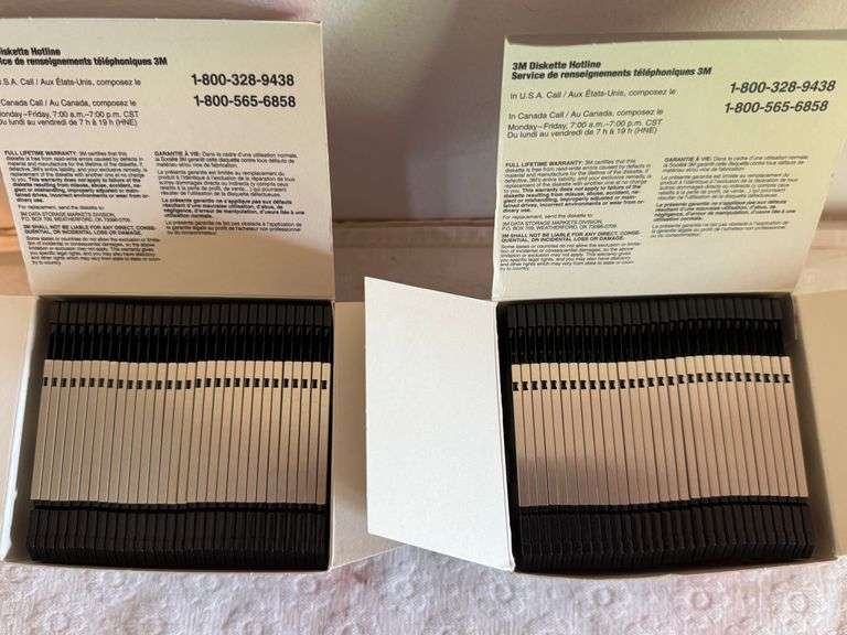 3M Floppy Disks, DS, HD, Formatted IBM, 2 boxes (Quantity 59), NIB